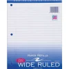 Roaring Spring Paper Products Wide Ruled Filler Paper, 8" x 10.5", 3-Hole Punched, 200 Sheets/Pack (20020)