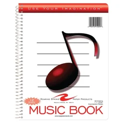 Roaring Spring Paper Products Music Composition Notebook, 11" x 8.5", 32 Sheets, White (15009)