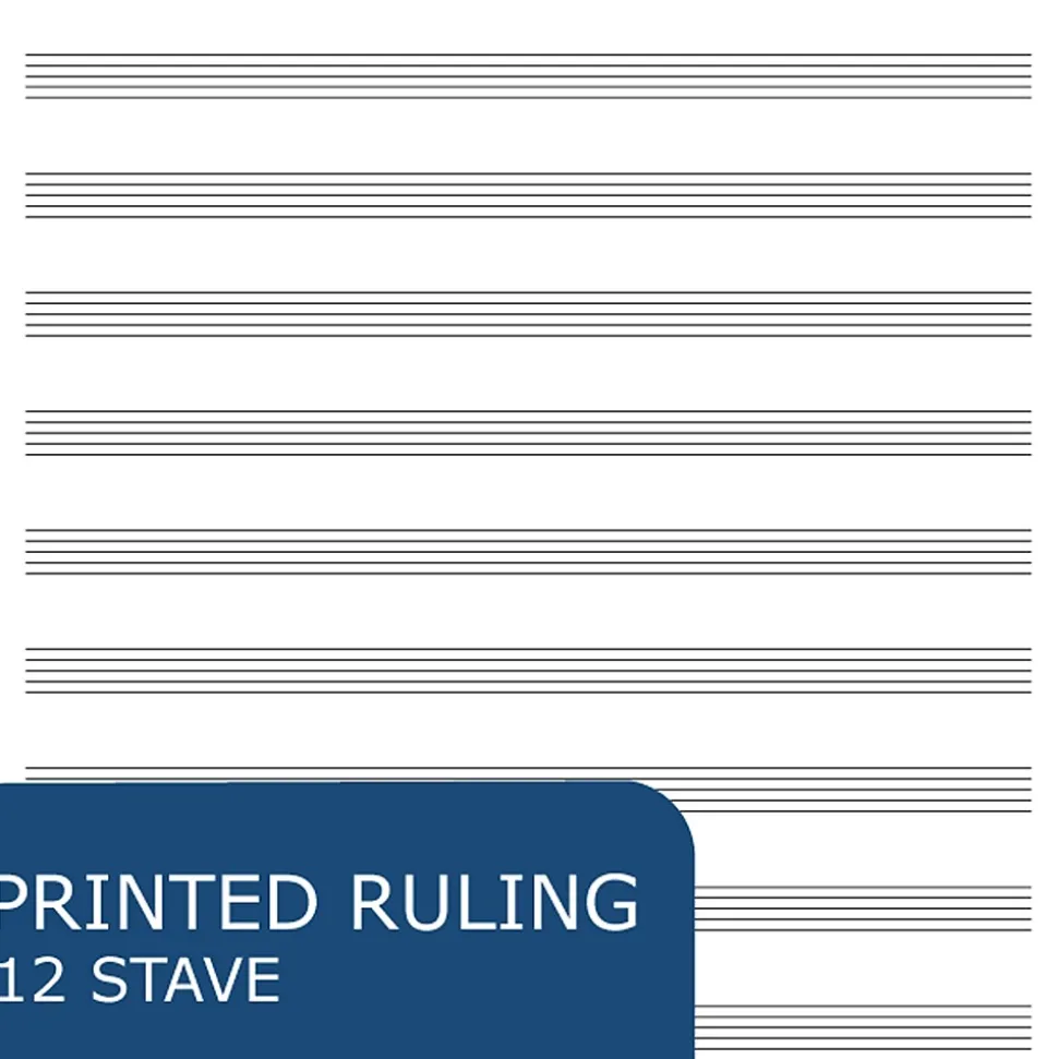 Roaring Spring Paper Products Music Composition Notebook, 11" x 8.5", 32 Sheets, White (15009)