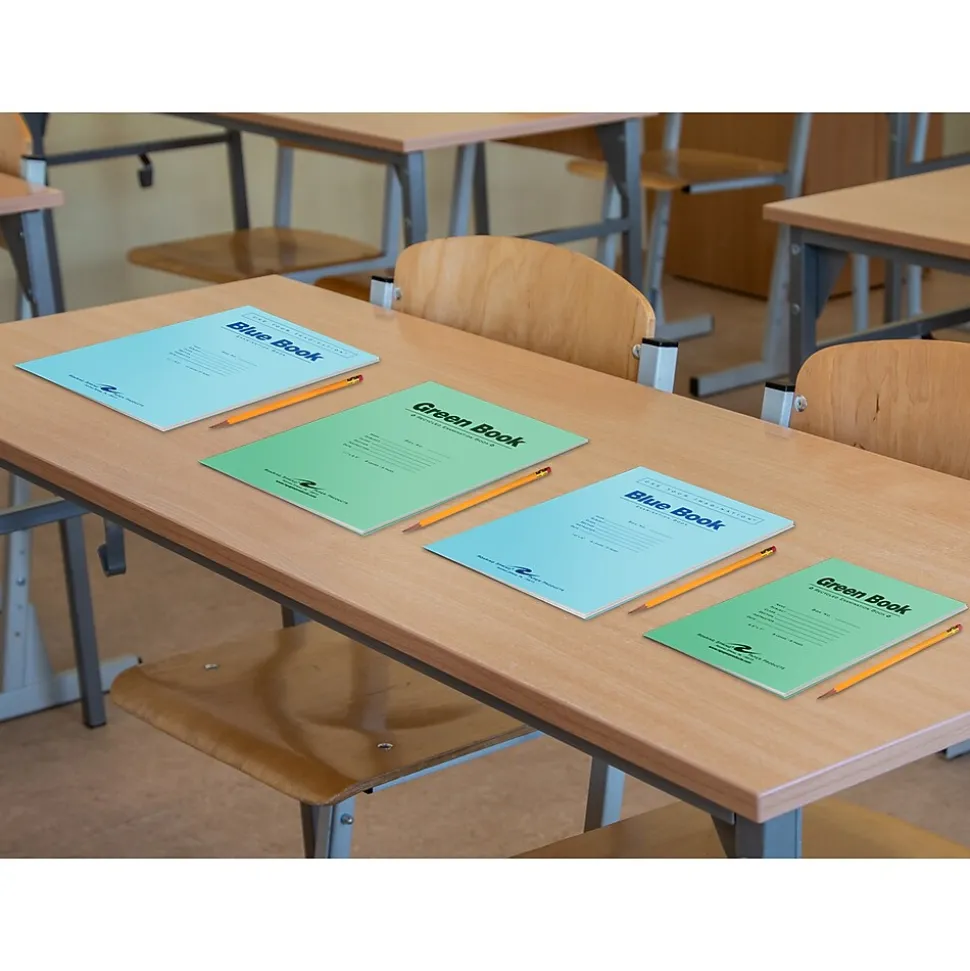 Roaring Spring Paper Products Exam 1-Subject Exam Notebook, 7" x 8.5", Wide Ruled, 12 Sheets, Blue (77513)