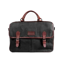 Rogue Canvas/Leather Business Messenger Bag, Black (WALMESSBAG-BLK)