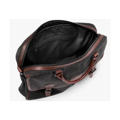 Rogue Canvas/Leather Business Messenger Bag, Black (WALMESSBAG-BLK)