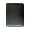 Rogue Wallet Leather Portfolio Case with Zipper Closure, Black (black zippered)
