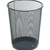 Rolodex Stainless Steel Trash Can with no Lid, Black, 4.5 gal. (22351)