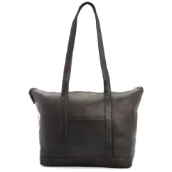 Royce Leather 24 Hour Women's Travel Tote Bag, Colombian Leather, Black (634-BLACK-VL)