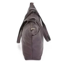 Royce Leather 24-Hour Women's Travel Tote Bag in Colombian Leather (634-CAFE-VL)