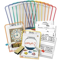 Roylco Wipe Clean Worksheet Cover Dry-Erase Whiteboard, Plastic Frame, 9" x 12" (R-59040)