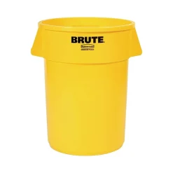 Rubbermaid Brute Plastic Trash Can without Lid, 20 Gallons, Yellow (FG262000YEL)