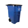 Rubbermaid Brute Polypropylene Recycling Container, 50 Gallon, Blue (FG9W2773BLUE)