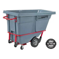 Rubbermaid Brute Standard-Duty Tilt Truck, 0.5 Cu. Yd., Gray (2192466)
