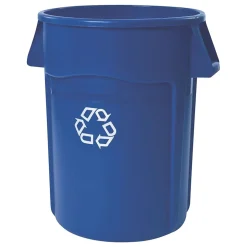 Rubbermaid Commercial Brute Round Recycling Container, Blue, 44 Gal., (FG264307BLUE)