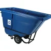 Rubbermaid Commercial Products Plastic Tilt Truck, .5 yd Capacity, Blue (FG130573BLUE)