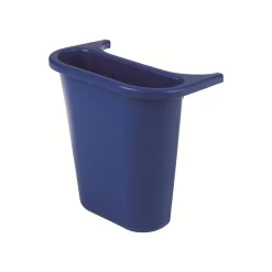 Rubbermaid Commercial Products Polyethylene Side Bin, 1.25 Gal., Blue (FG295073BLUE)