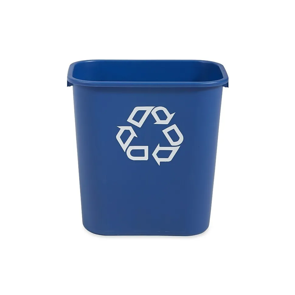 Rubbermaid Commercial Products Plastic Container, 7 Gallon, Blue (FG295673BLUE)