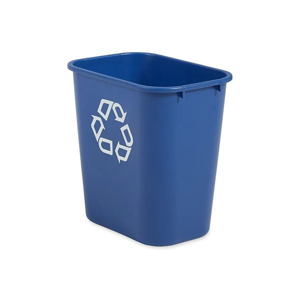 Rubbermaid Commercial Products Plastic Container, 7 Gallon, Blue (FG295673BLUE)