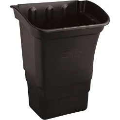 Rubbermaid Commercial Refuse Bin, Black, 8 gal, 2/Pack