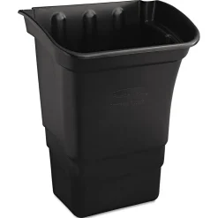 Rubbermaid Commercial Refuse Bin, Black, 8 gal, 2/Pack