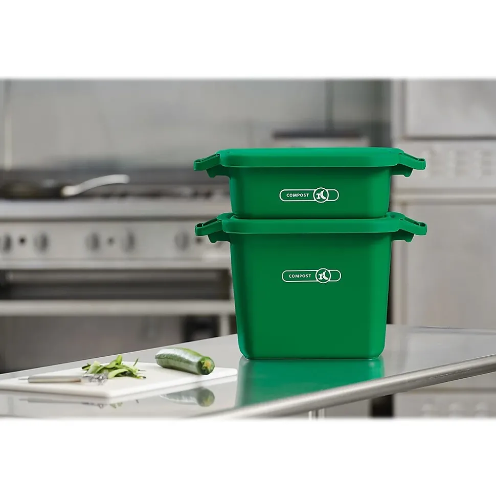 Rubbermaid Compost Bin Lid, for 3 Gal. & 5.5 Gal. Compost Bins, Green (2108900)