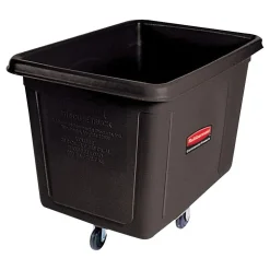 Rubbermaid Cube Truck with no Lid, Black, 500 lb., (FG461900BLA)