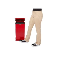 Rubbermaid Defenders Indoor Step Trash Can, Red Metal, 4 Gal. (FGST7EPLRD)
