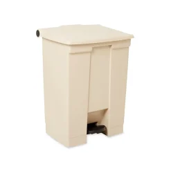 Rubbermaid Indoor Step Trash Can, Beige Plastic, 18 Gal. (FG614500BEIG)