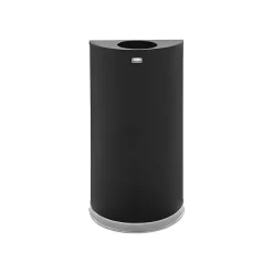 Rubbermaid Indoor Trash Can w/ No Lid, Black Steel, 12 Gal. (FGSO1220PLBK)