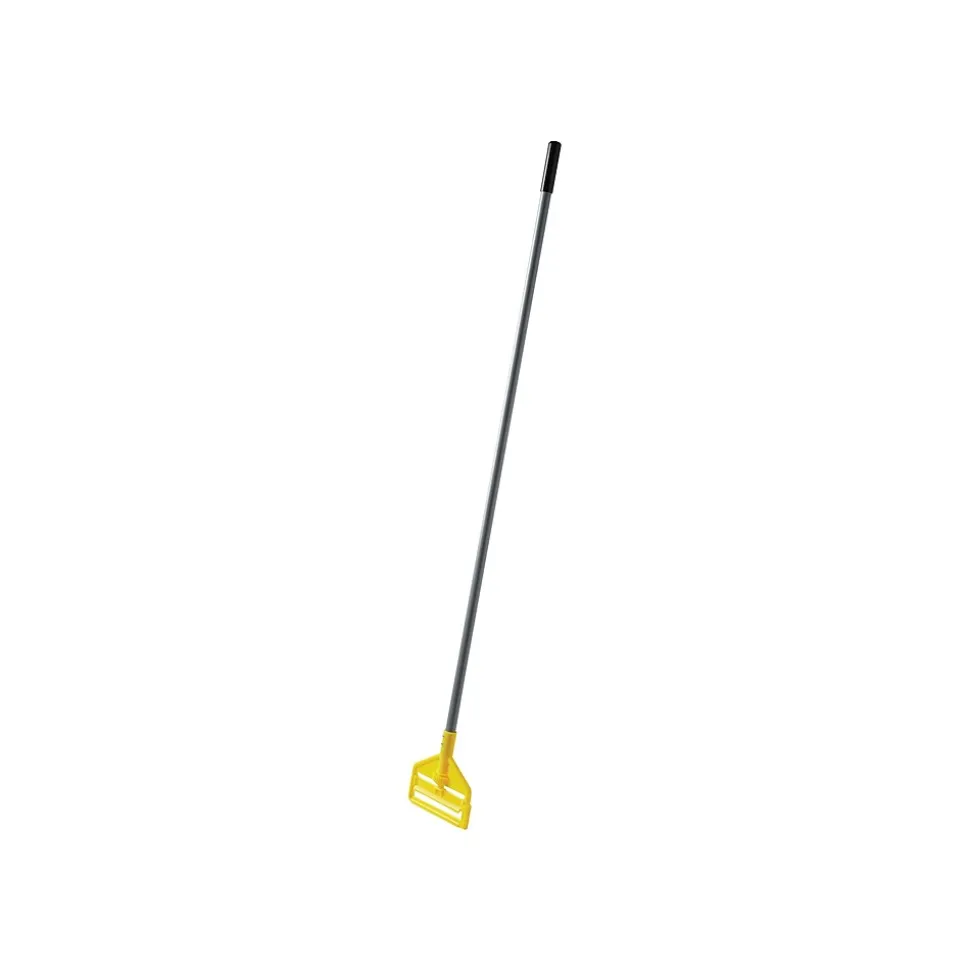 Rubbermaid Invader 60" Fiberglass Wet Mop Handle, Gray/Yellow (FGH14600GY00)