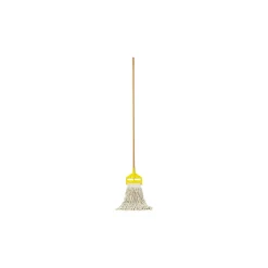 Rubbermaid Invader 60" Wood Wet Mop Handle, Yellow/Natural (FGH116000000)