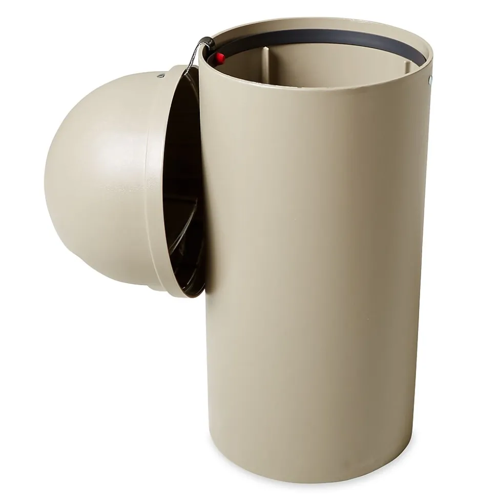 Rubbermaid Marshal Dome Top Plastic Trash Can, 15 gal. (FG816088BEIG)