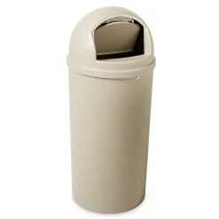 Rubbermaid Marshal Dome Top Plastic Trash Can, 15 gal. (FG816088BEIG)