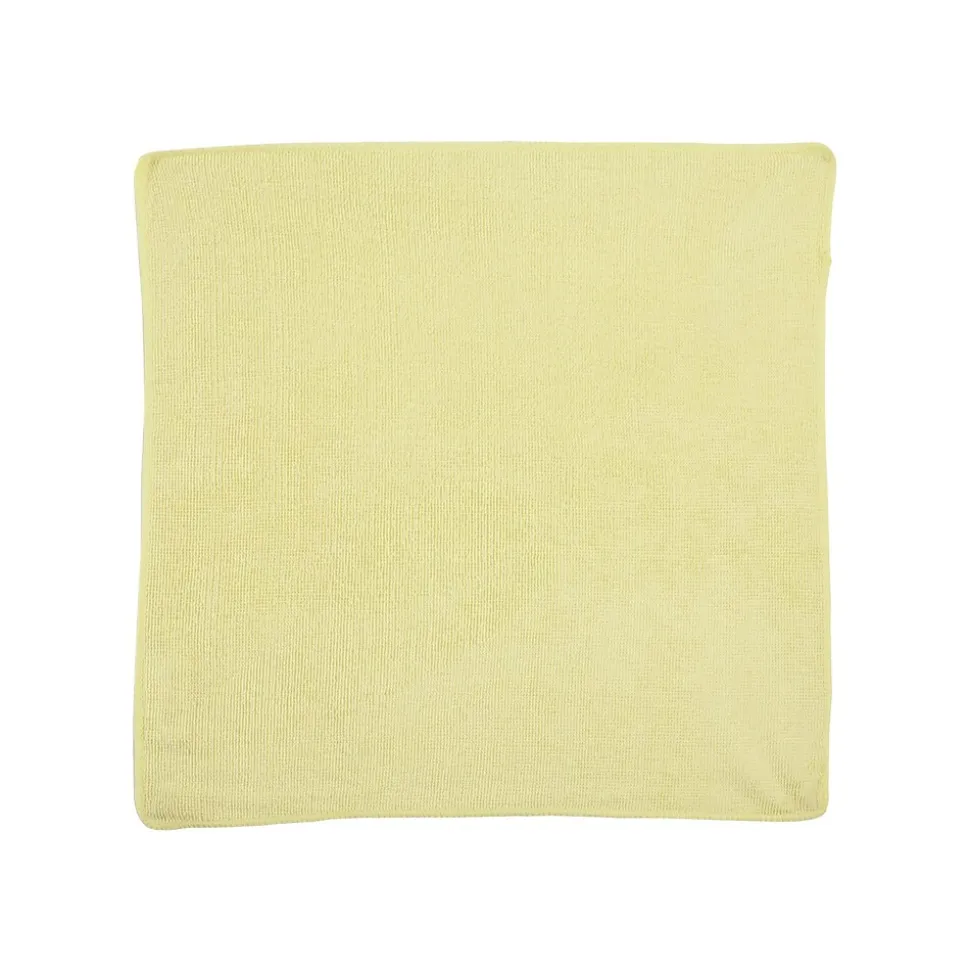 Rubbermaid Microfiber Cleaning Cloths, 16" x 16", Yellow, 24 Cloths/Pack (1820584)