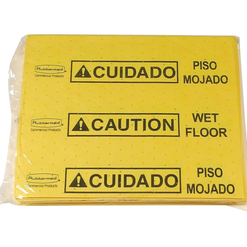 Rubbermaid Over-The-Spill 17.40"L x 14.90"W Yellow Medium Absorbent Pad, 25/Pack (FG425300YEL)