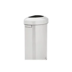 Rubbermaid Refine Stainless Steel Indoor Trash Can with Open Lid, 21 Gallon, Silver (2147582)