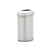 Rubbermaid Refine Stainless Steel Indoor Trash Can with Open Lid, 16 Gallon, Silver (2147550)