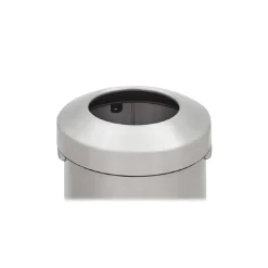 Rubbermaid Refine Stainless Steel Trash Can with Open Lid, 16 Gallons, Silver (2147583)