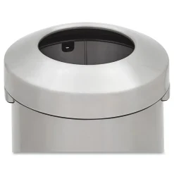 Rubbermaid Refine Stainless Steel Indoor Trash Can with Open Lid, 15 Gallon, Silver (2147581)