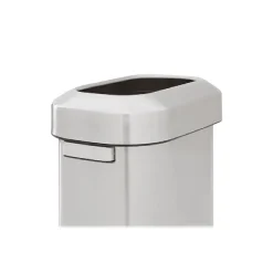 Rubbermaid Refine Stainless Steel Indoor Trash Can with Open Lid, 15 Gallon, Silver (2147581)