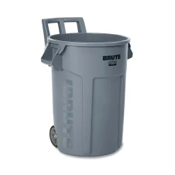 Rubbermaid Resin Indoor/Outdoor Trash Can, 32 Gallon, Gray (RCP2179403)