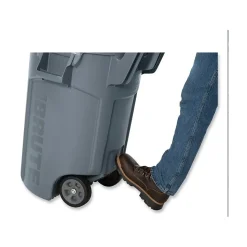 Rubbermaid Resin Indoor/Outdoor Trash Can, 32 Gallon, Gray (RCP2179403)