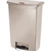 Rubbermaid Slim Jim Resin Front Step-On Trash Can with Built-In Wheels, 24 Gallons (1883552)