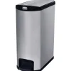 Rubbermaid Slim Jim Stainless Steel Step Trash Can, Black And Metallic, 24 gal. (1902000)