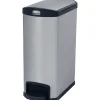 Rubbermaid Slim Jim Stainless Steel Step Trash Can, Black And Metallic, 13 gal. (1901993)