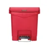 Rubbermaid Slim Jim Step-On Indoor Step Trash Can, Red Resin, 4 Gal. (1883563)