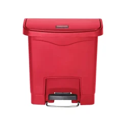 Rubbermaid Slim Jim Step-On Indoor Step Trash Can, Red Resin, 4 Gal. (1883563)