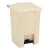 Rubbermaid® Step-On Waste Container, 12 Gallons, Beige (RCP6144BEI)