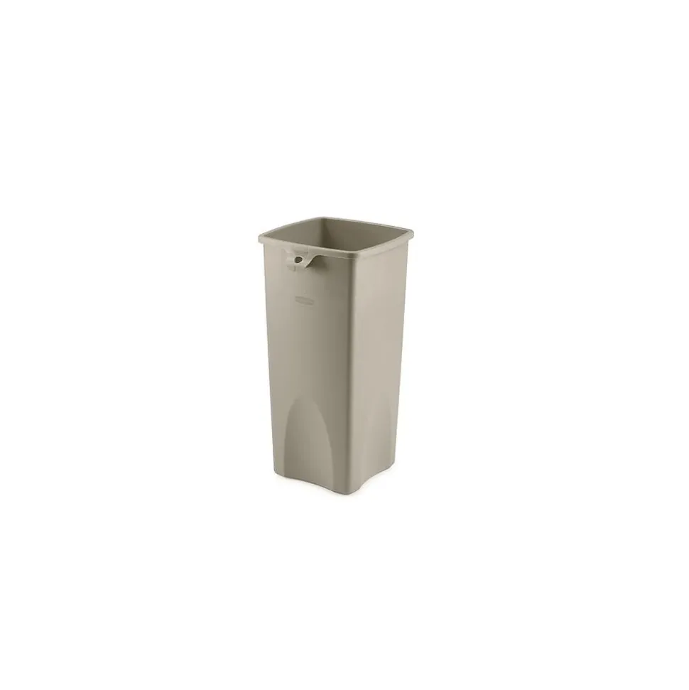 Rubbermaid Untouchable Indoor, Outdoor Trash Can w/ no Lid, Beige Resin, 23 Gal. (FG356988BEIG)