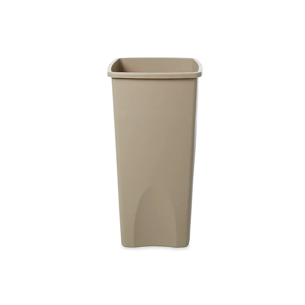 Rubbermaid Untouchable Indoor, Outdoor Trash Can w/ no Lid, Beige Resin, 23 Gal. (FG356988BEIG)