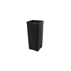 Rubbermaid Untouchable Plastic Square Wastebasket Trash Can, 23 Gallons, Black (FG356988BLA)