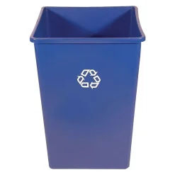 Rubbermaid® Untouchable® Recycling Waste Containers, Square w/PCR Content, Clue, 50 gallon