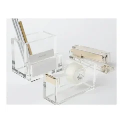 Russell+Hazel Fashion Stapler, 20-Sheet Capacity, Gold/Clear, Each (81704R)